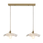 Elegant Clear Floral Glass Pendant Light