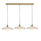 Elegant Clear Floral Glass Pendant Light