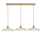 Elegant Clear Floral Glass Pendant Light