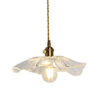 Elegant Clear Floral Glass Pendant Light