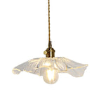 Elegant Clear Floral Glass Pendant Light