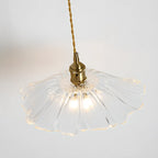 Elegant Clear Floral Glass Pendant Light