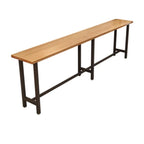 Antique Solid Wood Trestle Base Pub Table