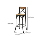 Antique Solid Wood Trestle Base Pub Table