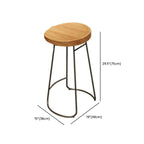 Antique Solid Wood Trestle Base Pub Table