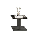 Modern Black Square Coffee Table with Drawers for Living Room