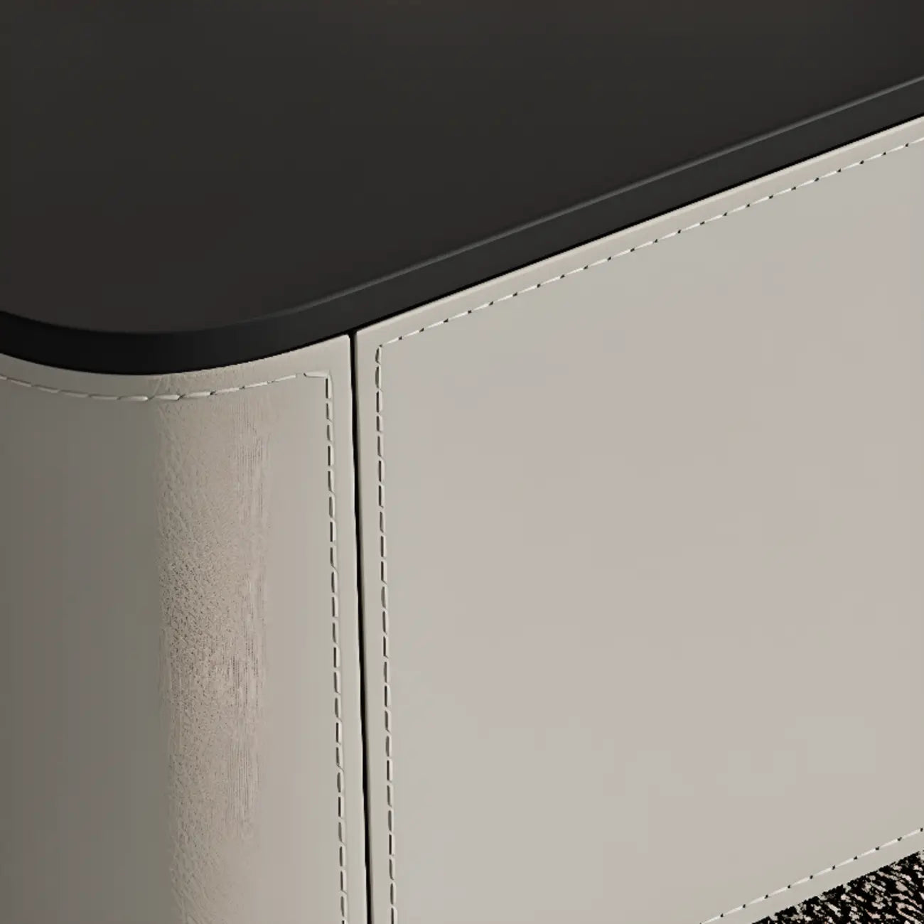 Modern Black Square Coffee Table with Drawers for Living Room