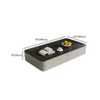 Modern Black Square Coffee Table with Drawers for Living Room