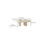 Modern White Irregular Coffee Table with Minimalist Design