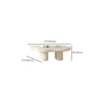 Modern White Irregular Coffee Table with Minimalist Design