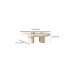 Modern White Irregular Coffee Table with Minimalist Design