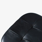 Scandinavian Wood Tufted Leatherette Bar Stools Backless