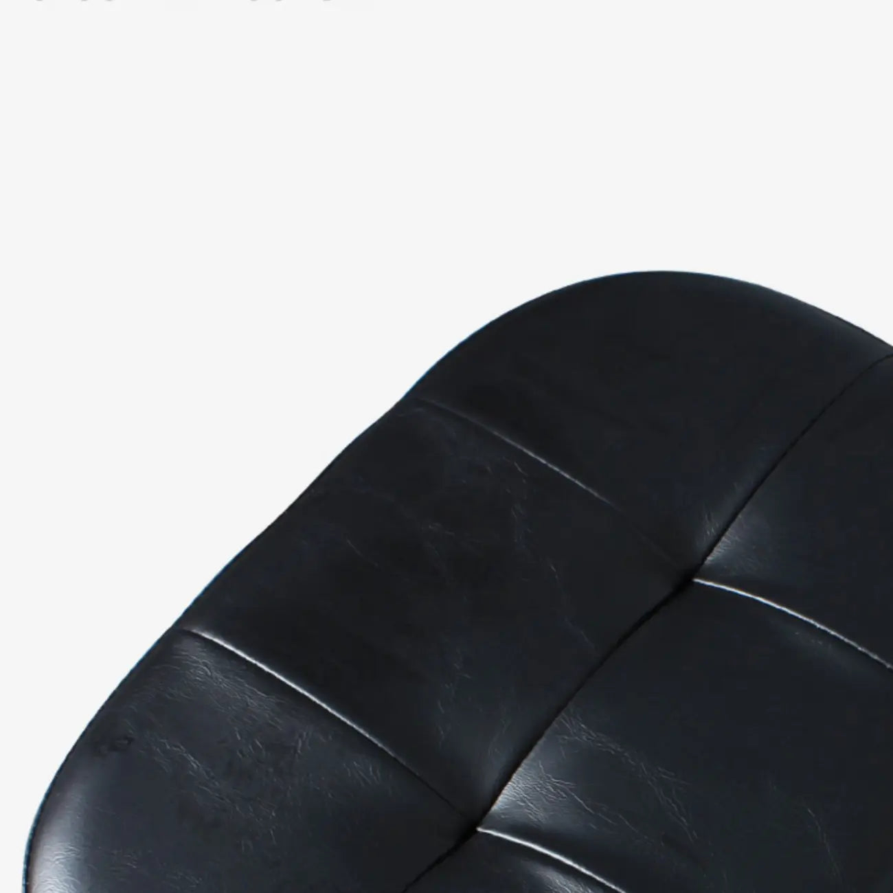 Scandinavian Wood Tufted Leatherette Bar Stools Backless