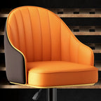 Adjustable Faux Leather Swivel Bar Stools with Backs