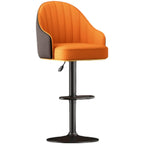 Adjustable Faux Leather Swivel Bar Stools with Backs