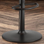 Adjustable Faux Leather Swivel Bar Stools with Backs