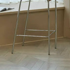 Industrial Metal Frame Wooden Counter Bar Stools with Backs