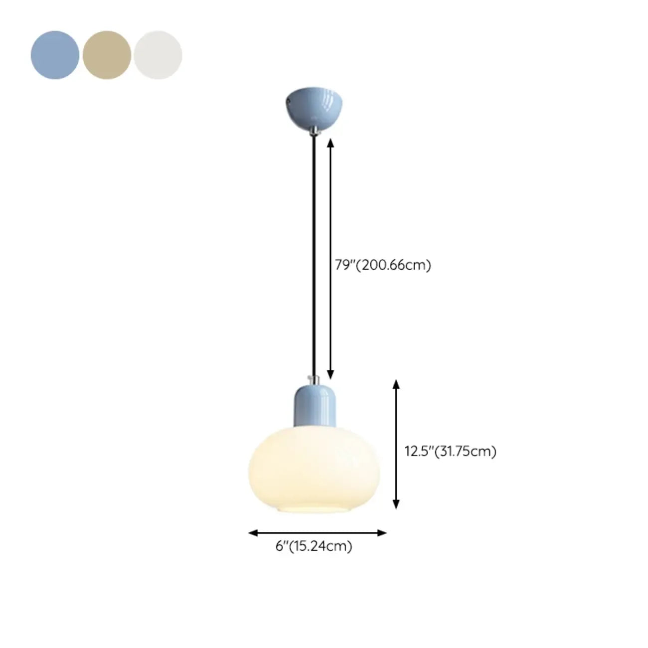 Minimalist Ceramic Globe Pendant Lights with Adjustable Length