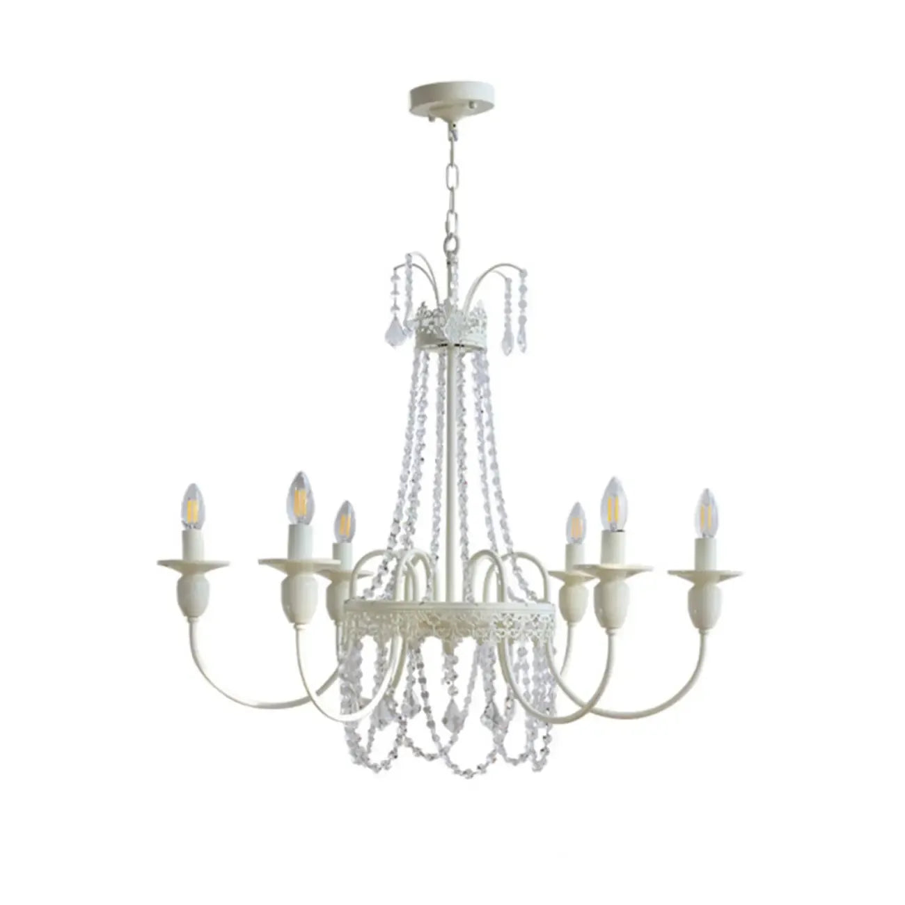Vintage Crystal Adjustable Chandelier for Dining Room Decor