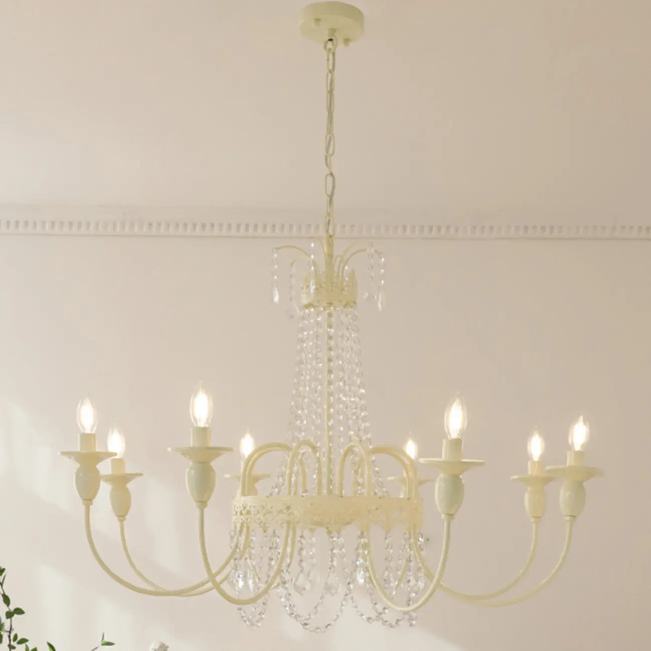 Vintage Crystal Adjustable Chandelier for Dining Room Decor