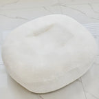 Cute Upholstered White Rocking Chair with Ottoman for Indoor