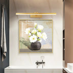 Adjustable Modern Gold LED Linear Vanity Light for Bathroom