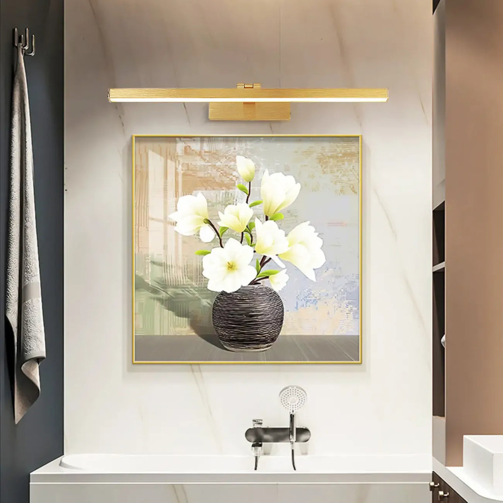 Adjustable Modern Gold LED Linear Vanity Light for Bathroom