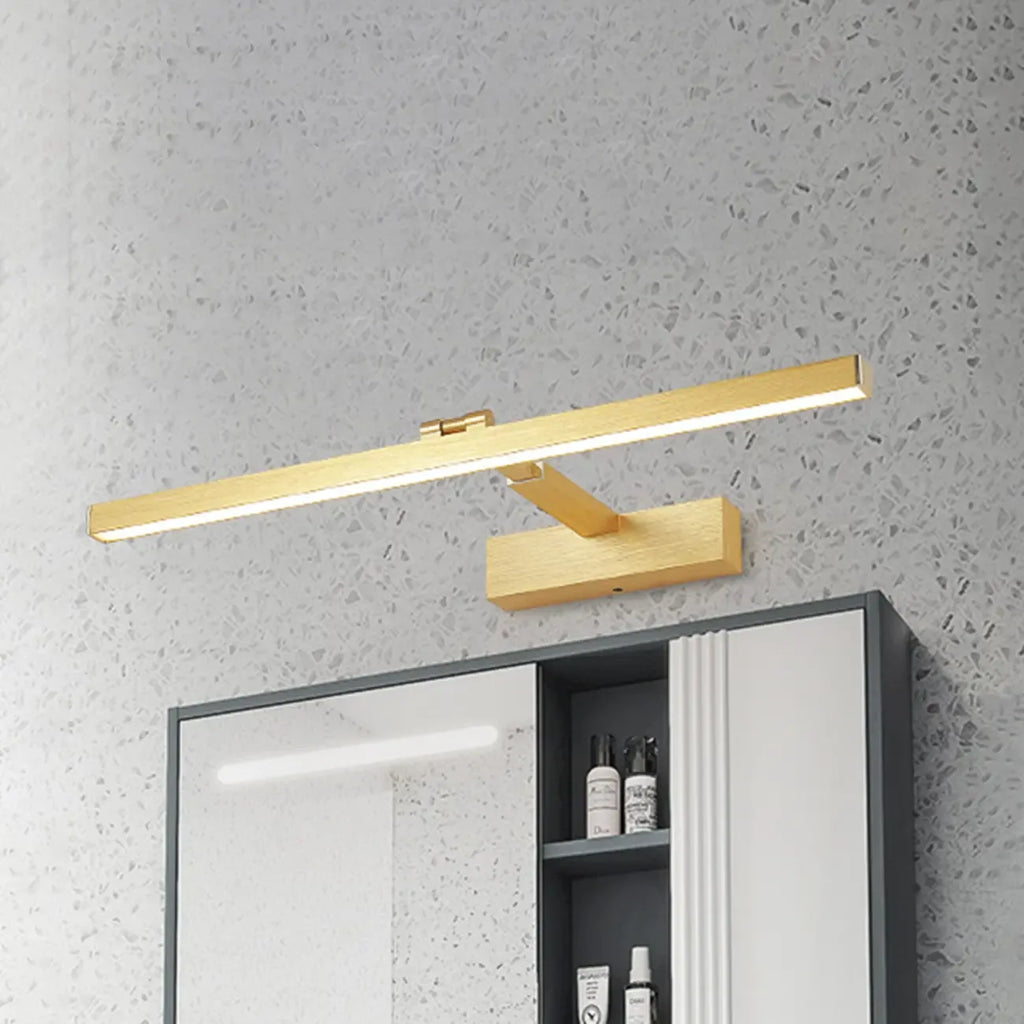 Adjustable Modern Gold LED Linear Vanity Light for Bathroom