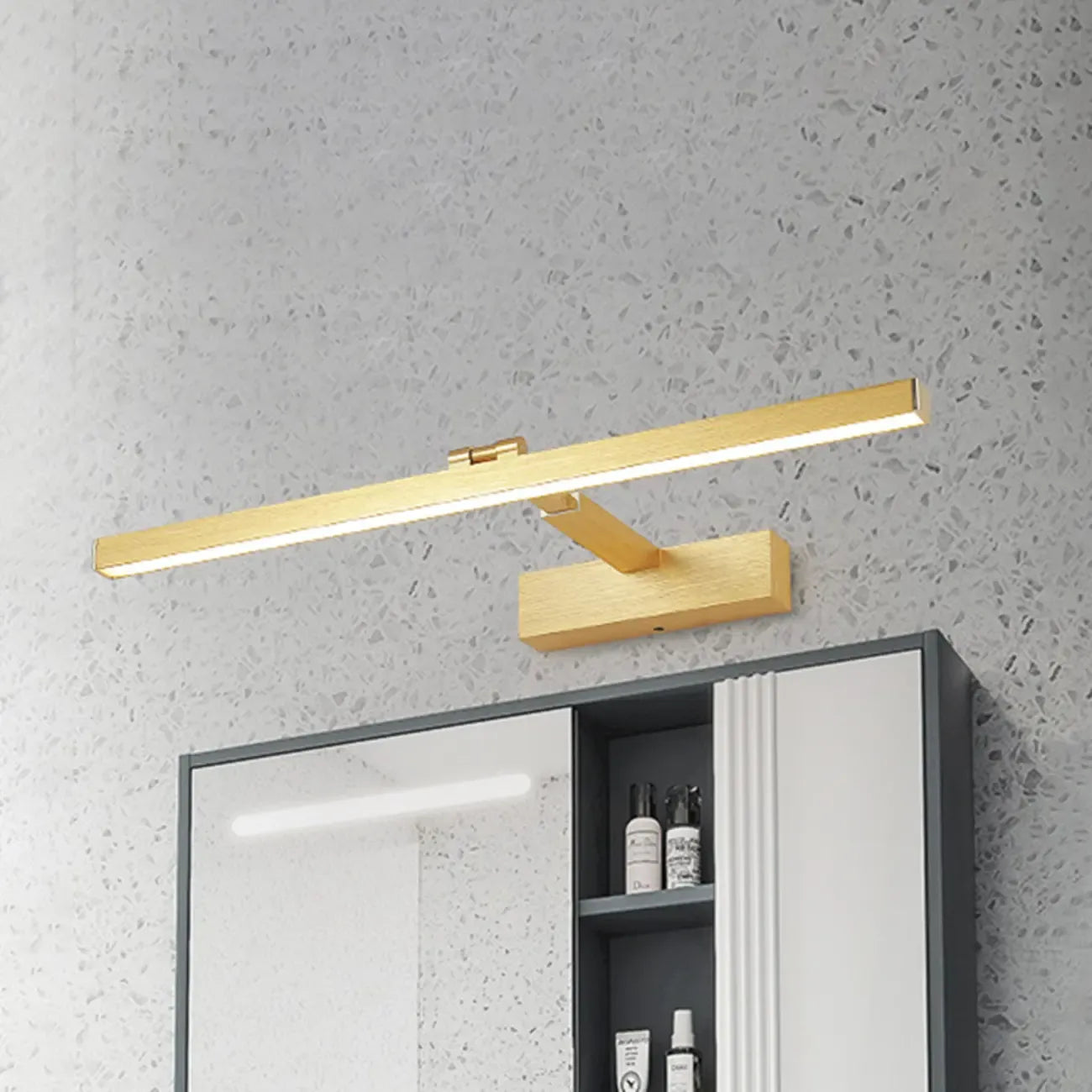 Adjustable Modern Gold LED Linear Vanity Light for Bathroom