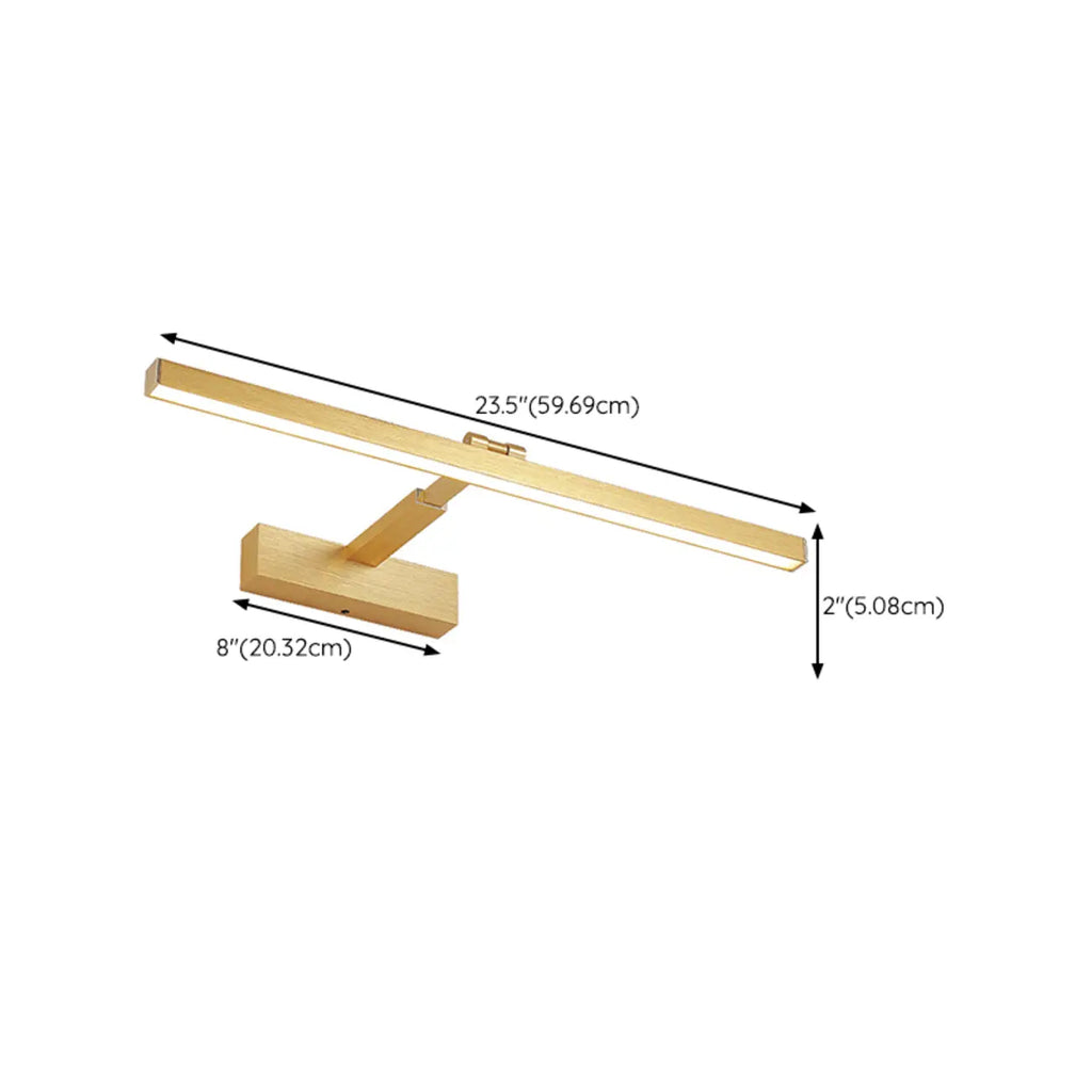 Adjustable Modern Gold LED Linear Vanity Light for Bathroom