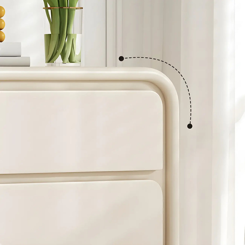 Contemporary Wooden Sideboard with Drawers in White/Black