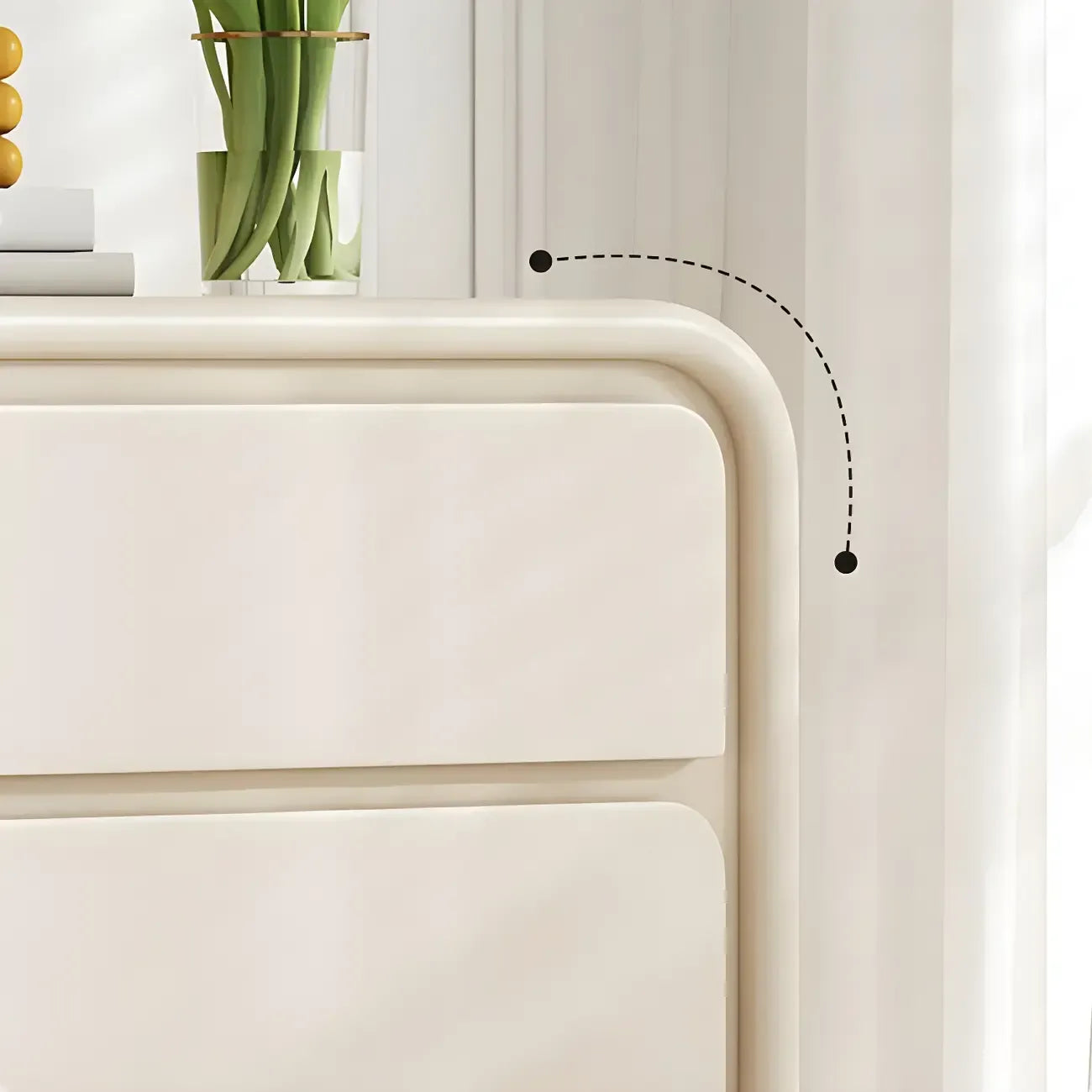 Contemporary Wooden Sideboard with Drawers in White/Black