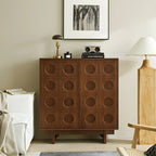 Modern Brown Sideboard with Adjustable Shelves & Cabinets