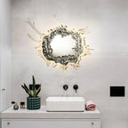 Designer Silver Resin Water Spray Wall Lamp for Home Decor