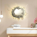 Designer Silver Resin Water Spray Wall Lamp for Home Decor