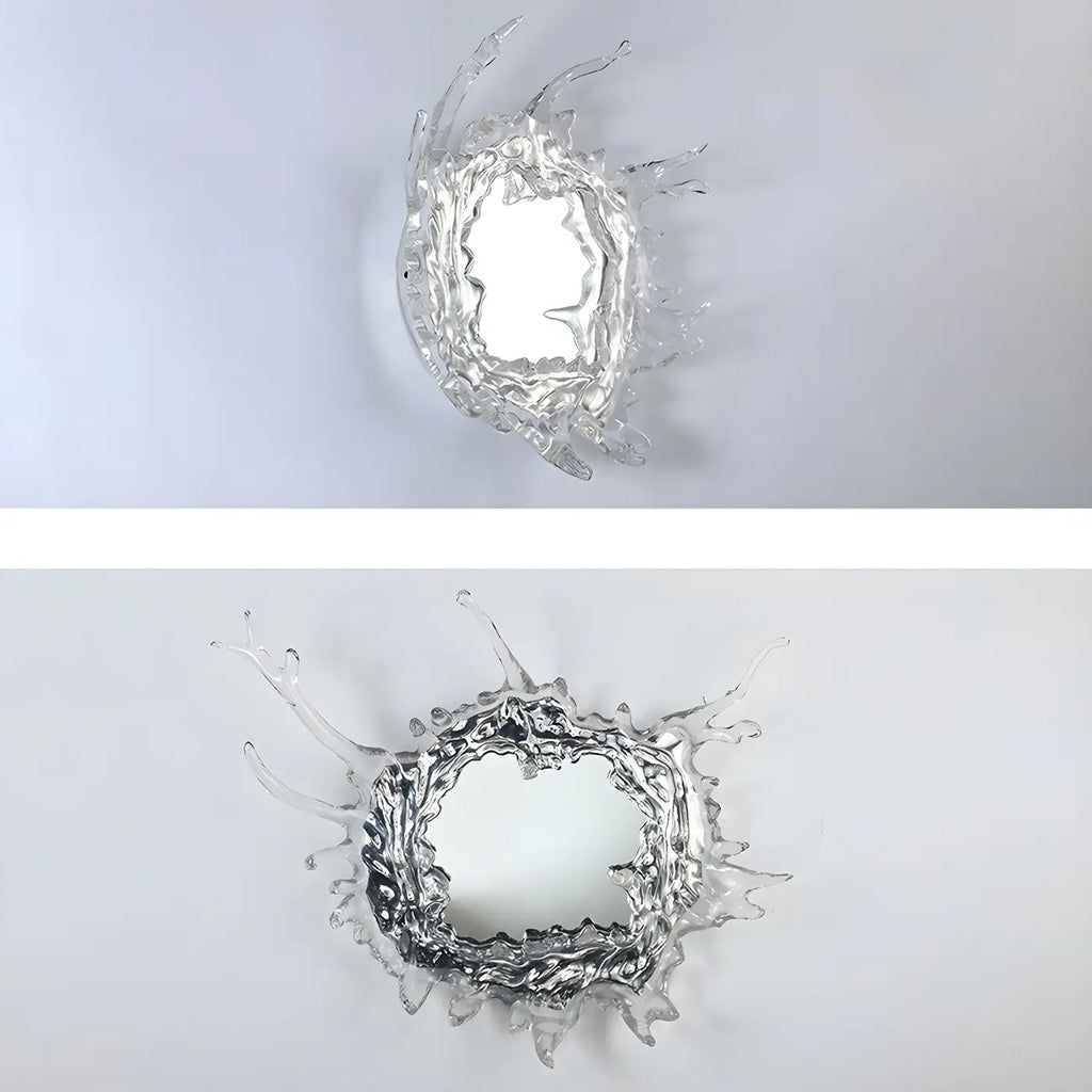 Designer Silver Resin Water Spray Wall Lamp for Home Decor
