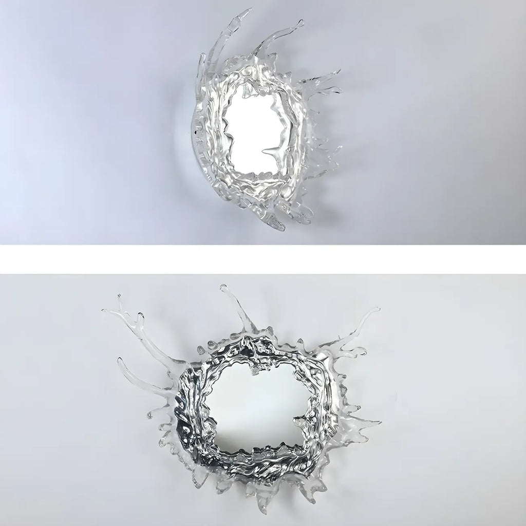 Designer Silver Resin Water Spray Wall Lamp for Home Decor