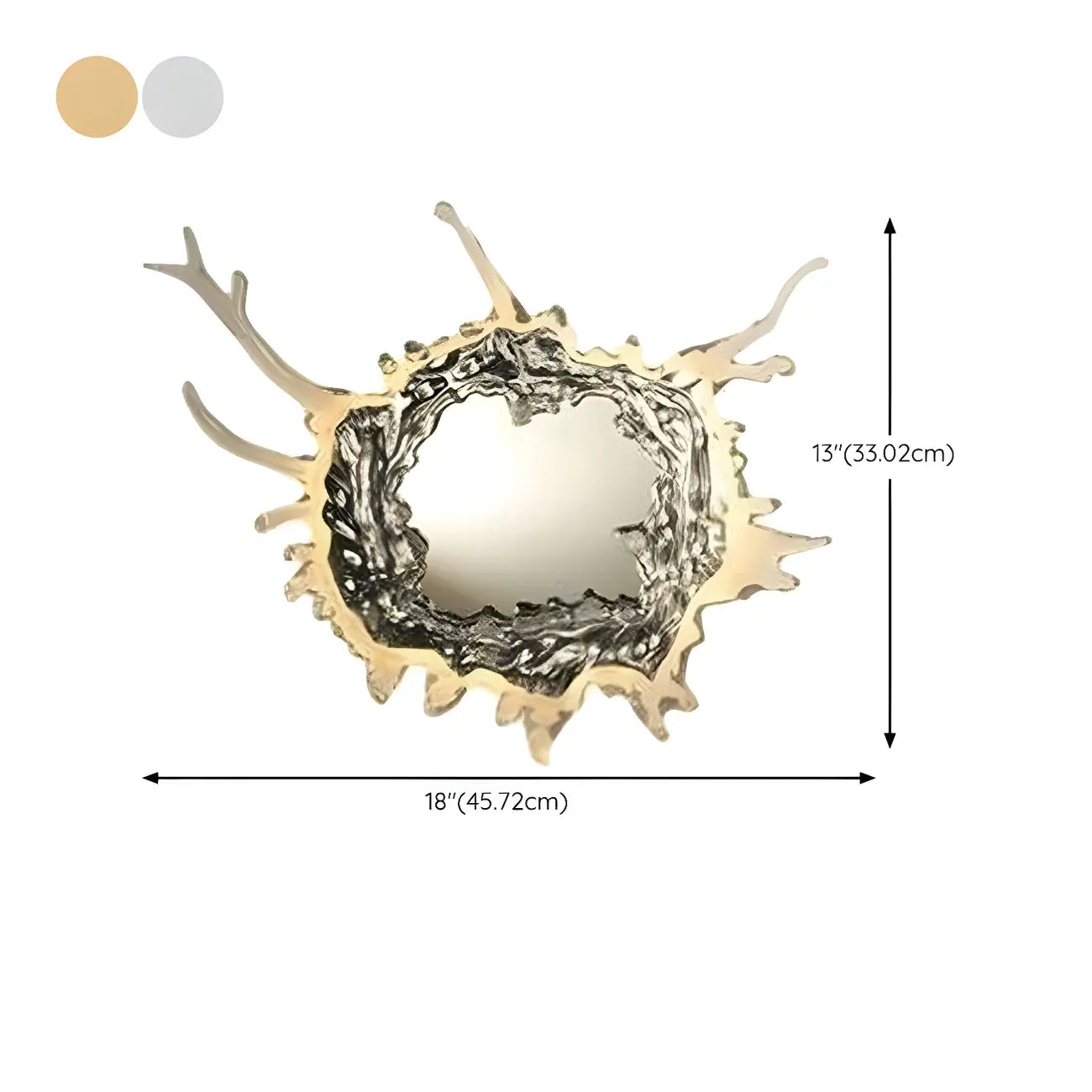 Designer Silver Resin Water Spray Wall Lamp for Home Decor