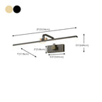 Minimalist Adjustable LED Gold Vanity Light for Mirror Front