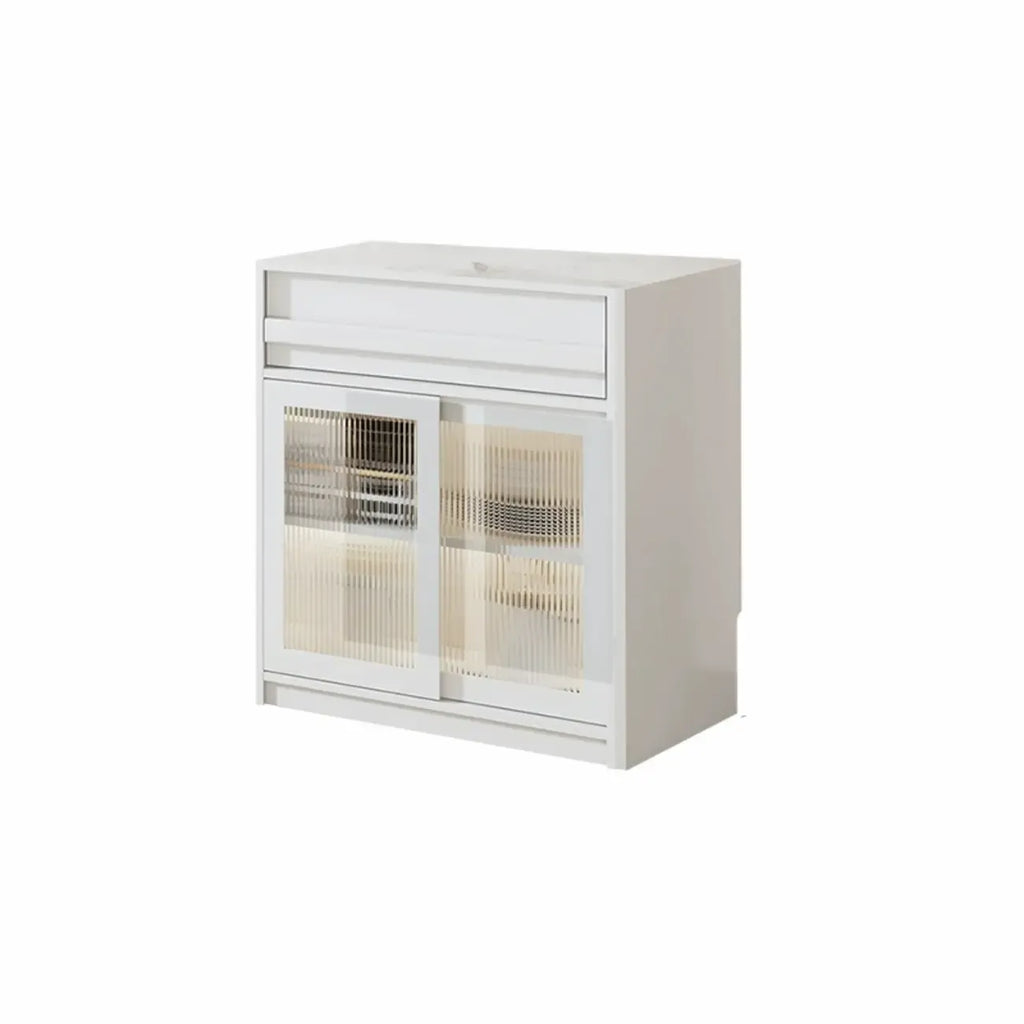 Contemporary Stone Countertop Sideboard with Drawers