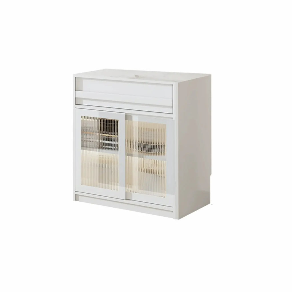 Contemporary Stone Countertop Sideboard with Drawers