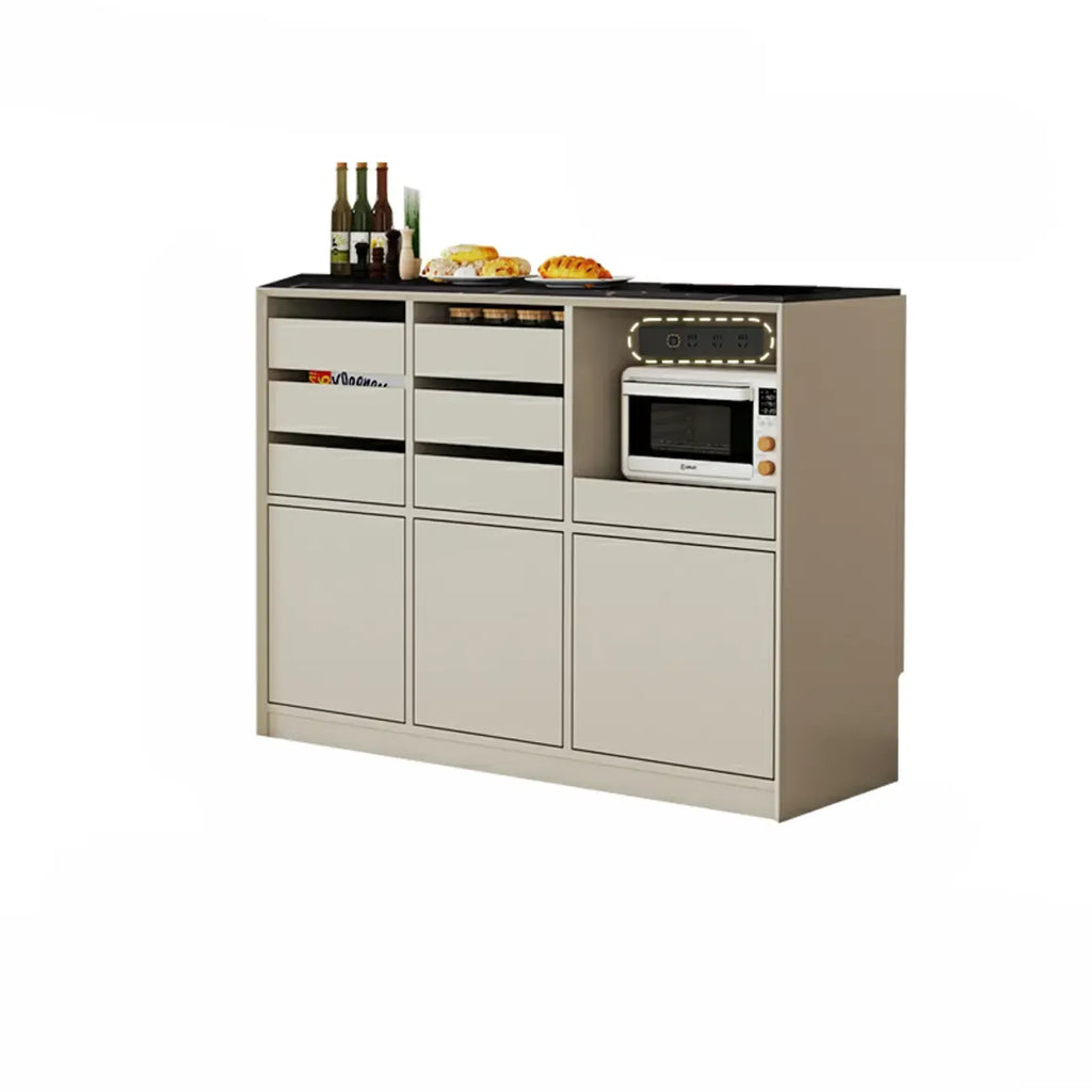 Contemporary Stone Countertop Sideboard with Drawers