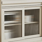 Contemporary Stone Countertop Sideboard with Drawers