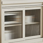 Contemporary Stone Countertop Sideboard with Drawers