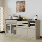 Contemporary Stone Countertop Sideboard with Drawers