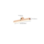 Adjustable Wooden Rectangle LED Vanity Light for Bathroom