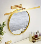 Gold Metal Linear LED Adjustable Vanity Light for Bathroom