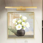 Gold Metal Linear LED Adjustable Vanity Light for Bathroom