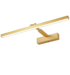 Gold Metal Linear LED Adjustable Vanity Light for Bathroom