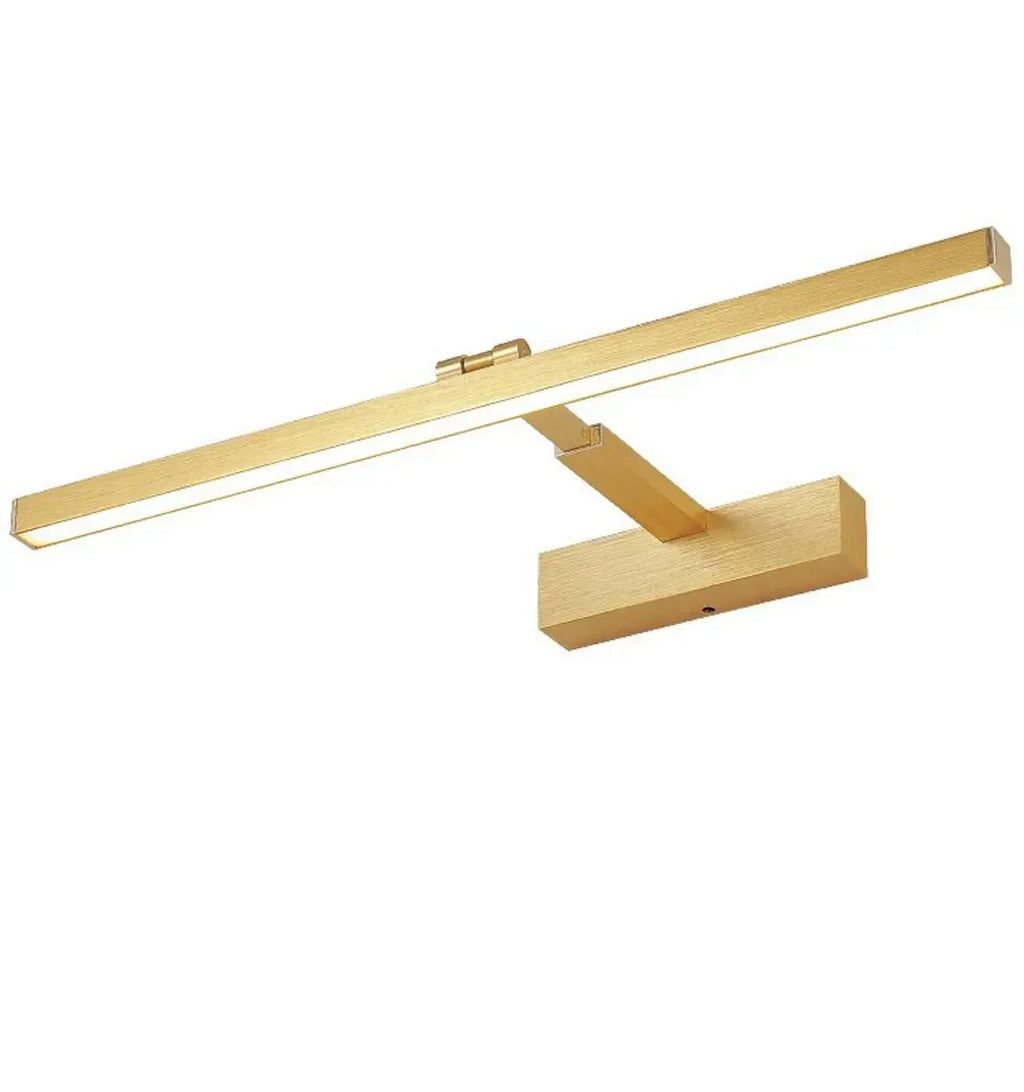 Gold Metal Linear LED Adjustable Vanity Light for Bathroom